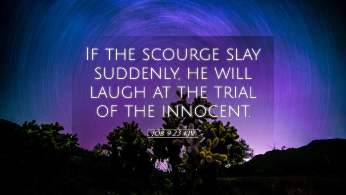 Picture 05 - Job 9:23 KJV Desktop Wallpaper - If the scourge slay suddenly, he will laugh at - Desktop Bible Verse Wallpaper