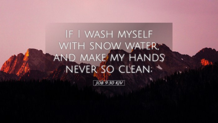 Picture 05 - Job 9:30 KJV Desktop Wallpaper - If I wash myself with snow water, and make my - Desktop Bible Verse Wallpaper