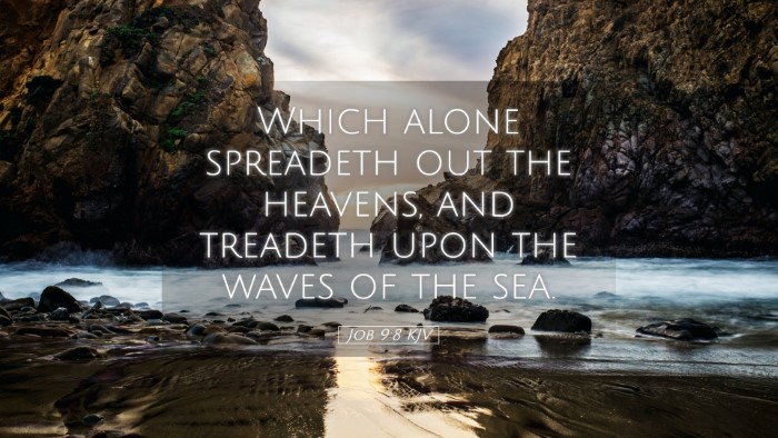 Picture 05 - Job 9:8 KJV Desktop Wallpaper - Which alone spreadeth out the heavens, and - Desktop Bible Verse Wallpaper