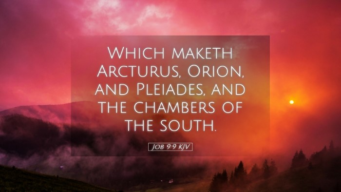 Picture 05 - Job 9:9 KJV Desktop Wallpaper - Which maketh Arcturus, Orion, and Pleiades, and - Desktop Bible Verse Wallpaper