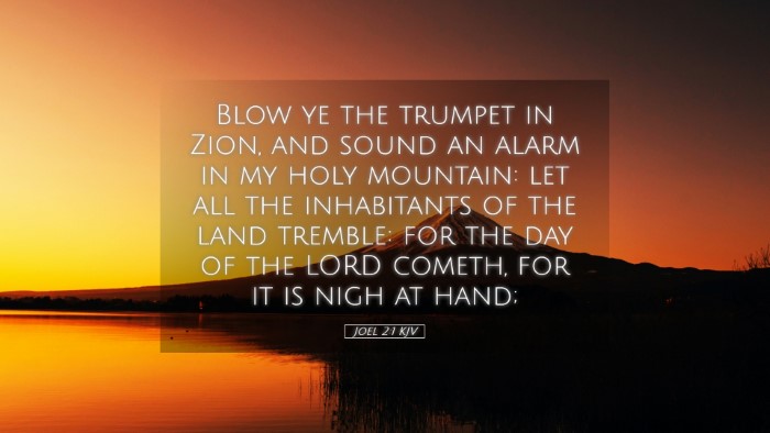 Picture 05 - Joel 2:1 KJV Desktop Wallpaper - Blow ye the trumpet in Zion, and sound an alarm - Desktop Bible Verse Wallpaper