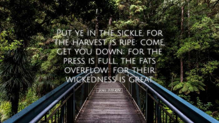 Picture 05 - Joel 3:13 KJV Desktop Wallpaper - Put ye in the sickle, for the harvest is ripe: - Desktop Bible Verse Wallpaper