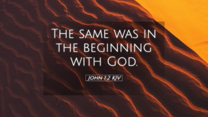 Picture 05 - John 1:2 KJV Desktop Wallpaper - The same was in the beginning with - Desktop Bible Verse Wallpaper