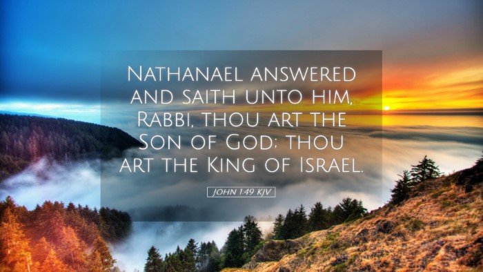 Picture 05 - John 1:49 KJV Desktop Wallpaper - Nathanael answered and saith unto him, Rabbi, - Desktop Bible Verse Wallpaper