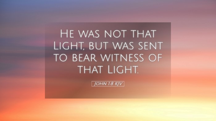 Picture 05 - John 1:8 KJV Desktop Wallpaper - He was not that Light, but was sent to bear - Desktop Bible Verse Wallpaper