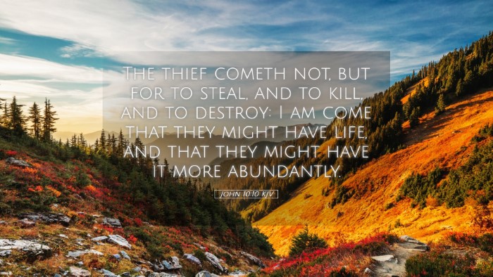 Picture 05 - John 10:10 KJV Desktop Wallpaper - The thief cometh not, but for to steal, and to - Desktop Bible Verse Wallpaper