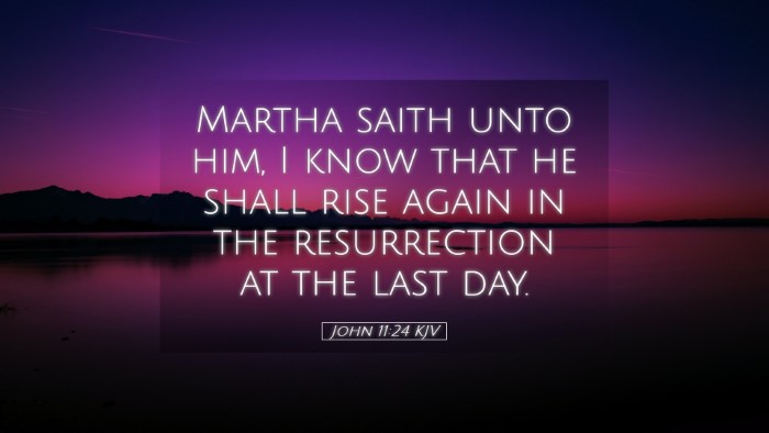Picture 05 - John 11:24 KJV Desktop Wallpaper - Martha saith unto him, I know that he shall rise - Desktop Bible Verse Wallpaper