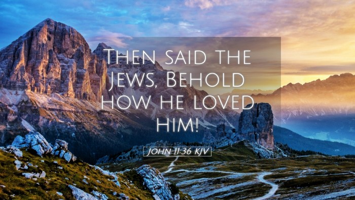 Picture 05 - John 11:36 KJV Desktop Wallpaper - Then said the Jews, Behold how he loved - Desktop Bible Verse Wallpaper