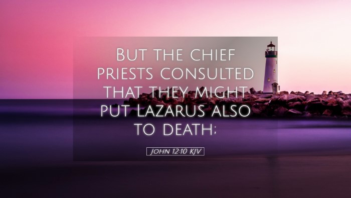 Picture 05 - John 12:10 KJV Desktop Wallpaper - But the chief priests consulted that they might - Desktop Bible Verse Wallpaper
