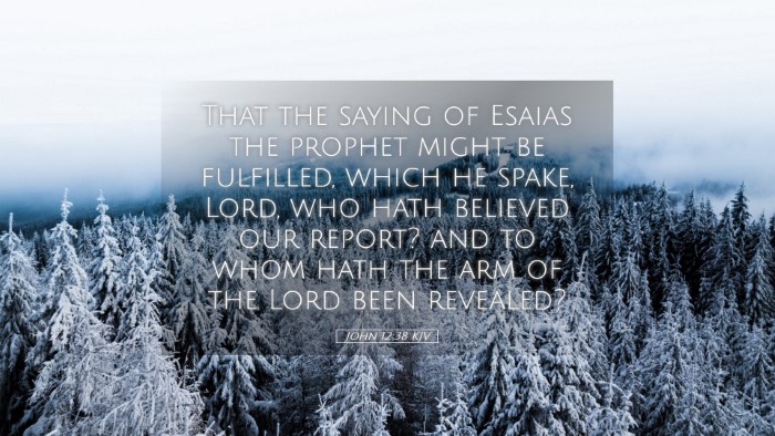 Picture 05 - John 12:38 KJV Desktop Wallpaper - That the saying of Esaias the prophet might be - Desktop Bible Verse Wallpaper