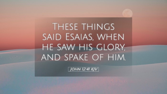 Picture 05 - John 12:41 KJV Desktop Wallpaper - These things said Esaias, when he saw his glory, - Desktop Bible Verse Wallpaper