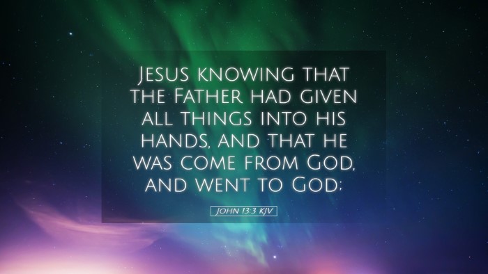 Picture 05 - John 13:3 KJV Desktop Wallpaper - Jesus knowing that the Father had given all - Desktop Bible Verse Wallpaper