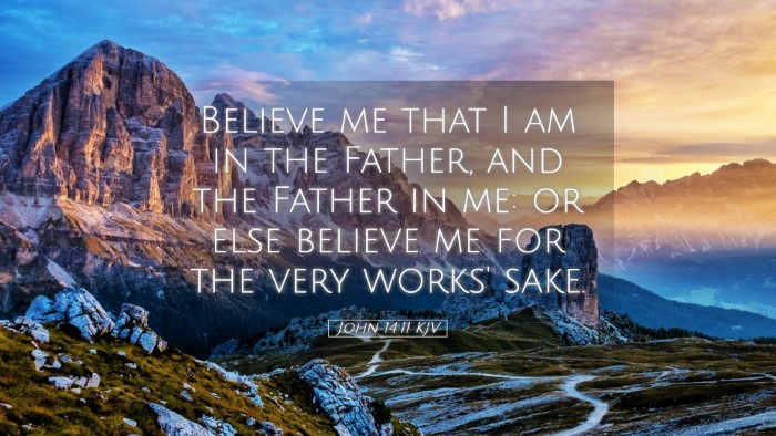 Picture 05 - John 14:11 KJV Desktop Wallpaper - Believe me that I am in the Father, and the - Desktop Bible Verse Wallpaper