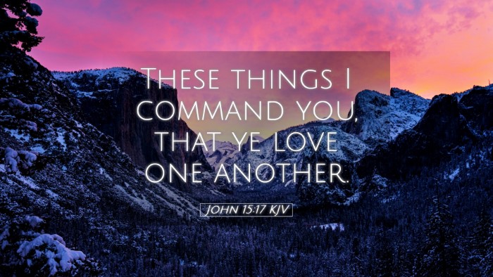 Picture 05 - John 15:17 KJV Desktop Wallpaper - These things I command you, that ye love one - Desktop Bible Verse Wallpaper