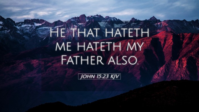 Picture 05 - John 15:23 KJV Desktop Wallpaper - He that hateth me hateth my Father - Desktop Bible Verse Wallpaper