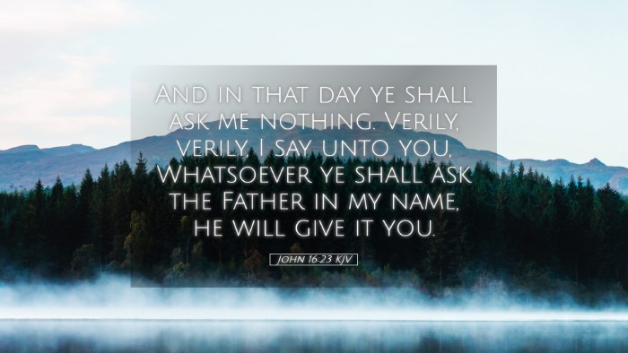 Picture 05 - John 16:23 KJV Desktop Wallpaper - And in that day ye shall ask me nothing. Verily, - Desktop Bible Verse Wallpaper