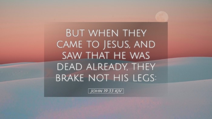Picture 05 - John 19:33 KJV Desktop Wallpaper - But when they came to Jesus, and saw that he was - Desktop Bible Verse Wallpaper