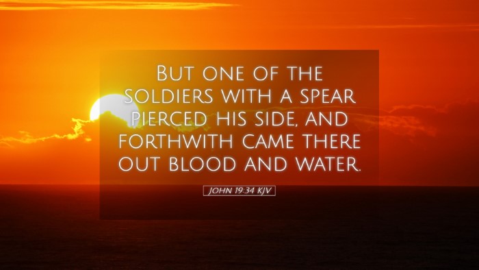 Picture 05 - John 19:34 KJV Desktop Wallpaper - But one of the soldiers with a spear pierced his - Desktop Bible Verse Wallpaper
