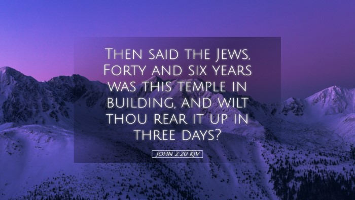 Picture 05 - John 2:20 KJV Desktop Wallpaper - Then said the Jews, Forty and six years was this - Desktop Bible Verse Wallpaper