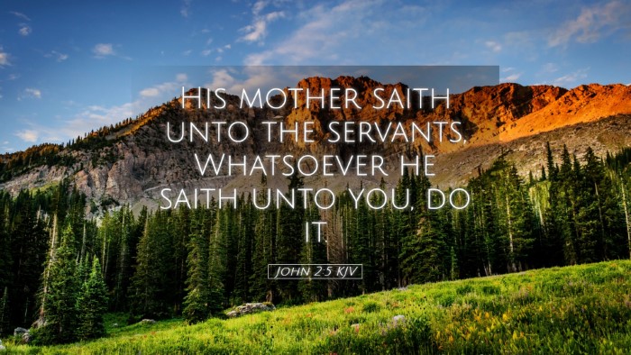 Picture 05 - John 2:5 KJV Desktop Wallpaper - His mother saith unto the servants, Whatsoever he - Desktop Bible Verse Wallpaper
