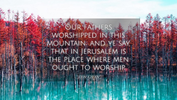 Picture 05 - John 4:20 KJV Desktop Wallpaper - Our fathers worshipped in this mountain; and ye - Desktop Bible Verse Wallpaper