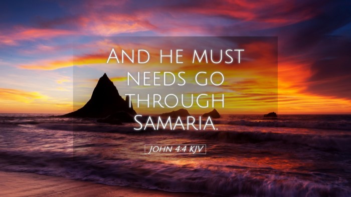 Picture 05 - John 4:4 KJV Desktop Wallpaper - And he must needs go through - Desktop Bible Verse Wallpaper