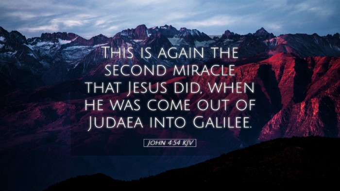 Picture 05 - John 4:54 KJV Desktop Wallpaper - This is again the second miracle that Jesus did, - Desktop Bible Verse Wallpaper