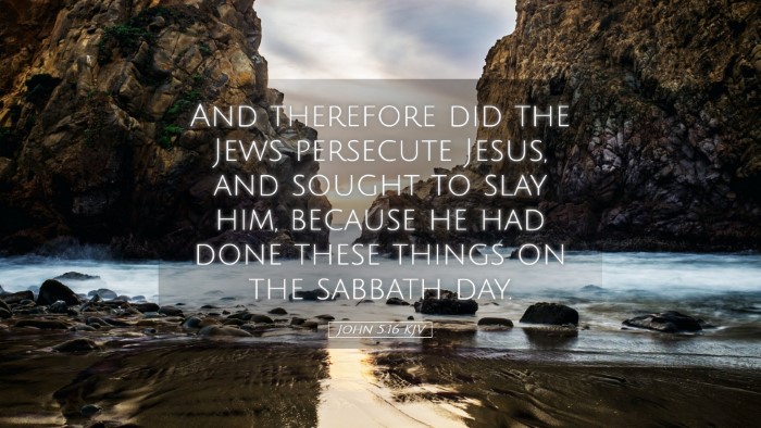 Picture 05 - John 5:16 KJV Desktop Wallpaper - And therefore did the Jews persecute Jesus, and - Desktop Bible Verse Wallpaper