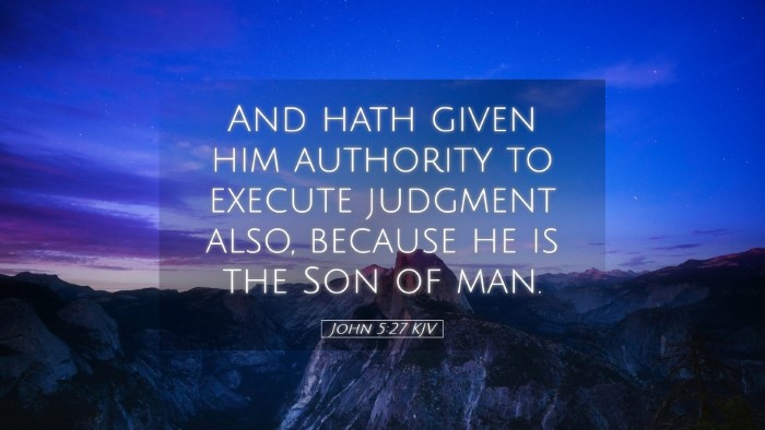 Picture 05 - John 5:27 KJV Desktop Wallpaper - And hath given him authority to execute judgment - Desktop Bible Verse Wallpaper