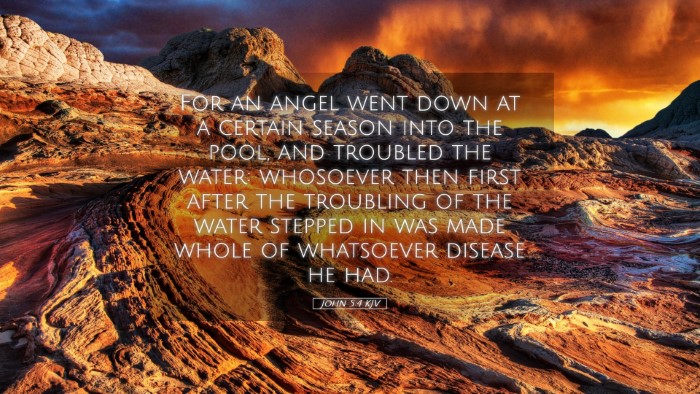 Picture 05 - John 5:4 KJV Desktop Wallpaper - For an angel went down at a certain season into - Desktop Bible Verse Wallpaper