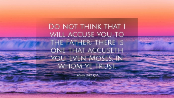 Picture 05 - John 5:45 KJV Desktop Wallpaper - Do not think that I will accuse you to the - Desktop Bible Verse Wallpaper