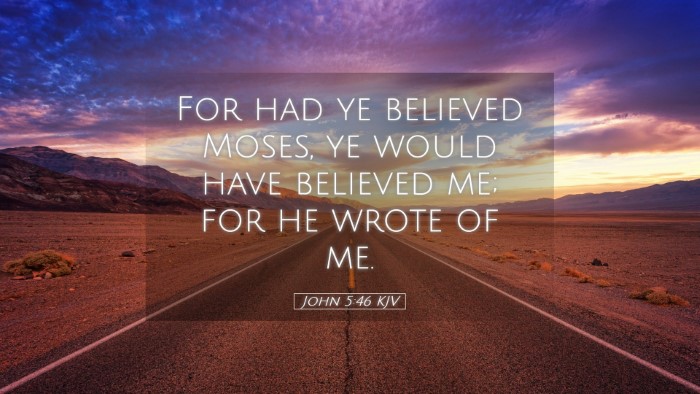Picture 05 - John 5:46 KJV Desktop Wallpaper - For had ye believed Moses, ye would have believed - Desktop Bible Verse Wallpaper