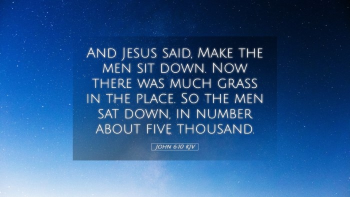Picture 05 - John 6:10 KJV Desktop Wallpaper - And Jesus said, Make the men sit down. Now there - Desktop Bible Verse Wallpaper