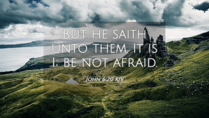 Picture 05 - John 6:20 KJV Desktop Wallpaper - But he saith unto them, It is I; be not - Desktop Bible Verse Wallpaper