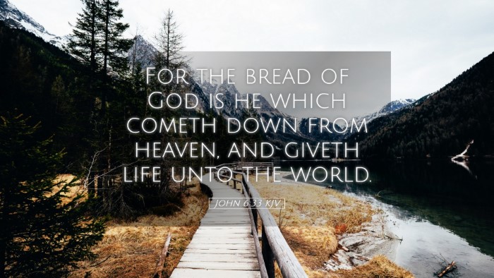 Picture 05 - John 6:33 KJV Desktop Wallpaper - For the bread of God is he which cometh down from - Desktop Bible Verse Wallpaper