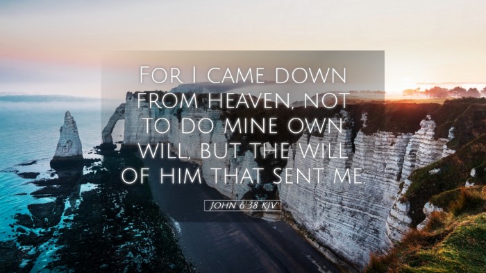 Picture 05 - John 6:38 KJV Desktop Wallpaper - For I came down from heaven, not to do mine own - Desktop Bible Verse Wallpaper