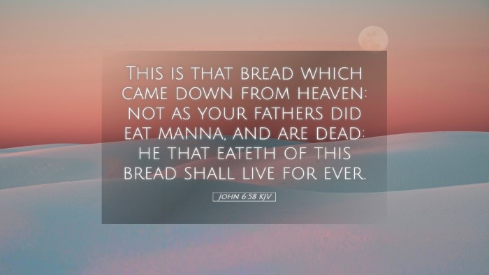 Picture 05 - John 6:58 KJV Desktop Wallpaper - This is that bread which came down from heaven: - Desktop Bible Verse Wallpaper
