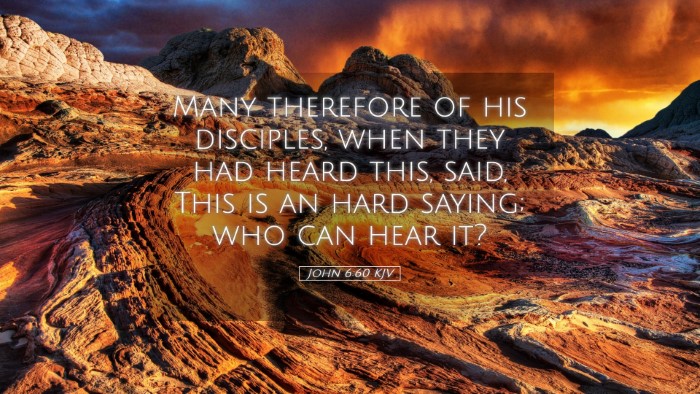 Picture 05 - John 6:60 KJV Desktop Wallpaper - Many therefore of his disciples, when they had - Desktop Bible Verse Wallpaper