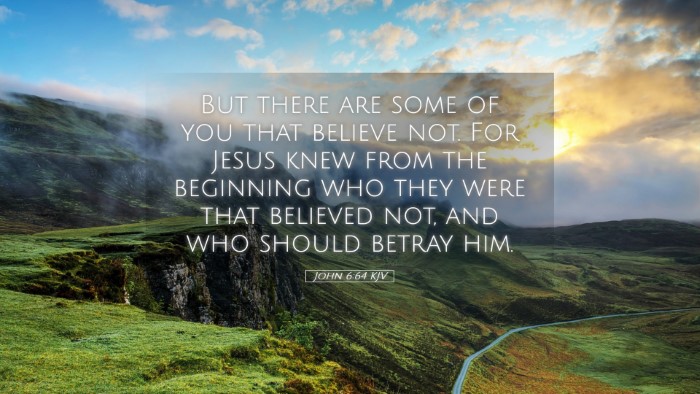 Picture 05 - John 6:64 KJV Desktop Wallpaper - But there are some of you that believe not. For - Desktop Bible Verse Wallpaper