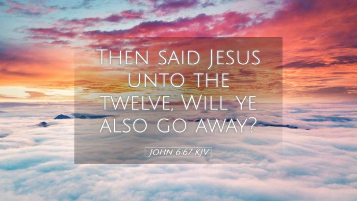 Picture 05 - John 6:67 KJV Desktop Wallpaper - Then said Jesus unto the twelve, Will ye also go - Desktop Bible Verse Wallpaper