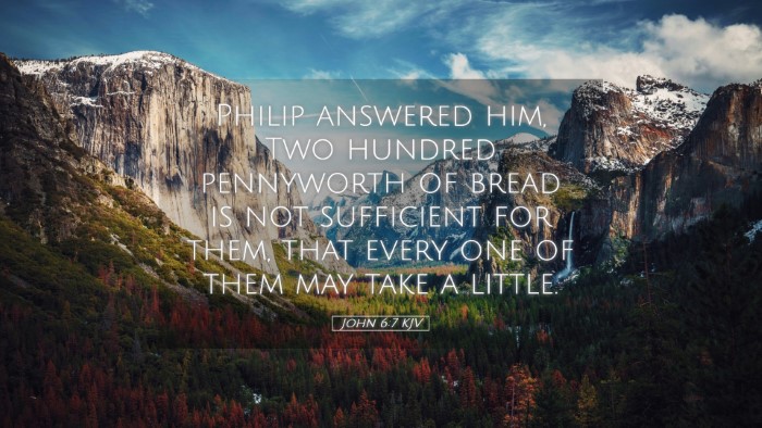 Picture 05 - John 6:7 KJV Desktop Wallpaper - Philip answered him, Two hundred pennyworth of - Desktop Bible Verse Wallpaper