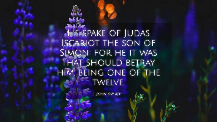 Picture 05 - John 6:71 KJV Desktop Wallpaper - He spake of Judas Iscariot the son of Simon: for - Desktop Bible Verse Wallpaper