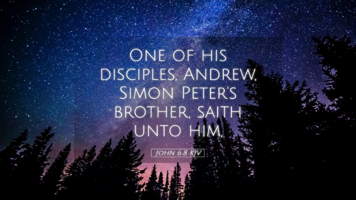 Picture 05 - John 6:8 KJV Desktop Wallpaper - One of his disciples, Andrew, Simon Peter's - Desktop Bible Verse Wallpaper