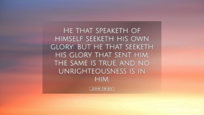 Picture 05 - John 7:18 KJV Desktop Wallpaper - He that speaketh of himself seeketh his own - Desktop Bible Verse Wallpaper