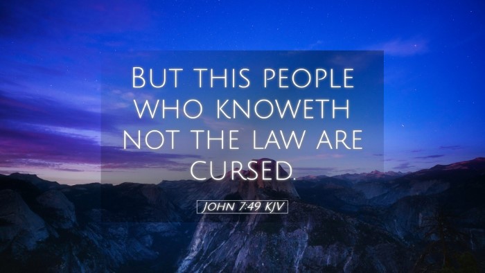 Picture 05 - John 7:49 KJV Desktop Wallpaper - But this people who knoweth not the law are - Desktop Bible Verse Wallpaper