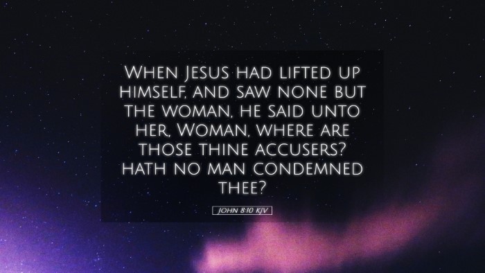 Picture 05 - John 8:10 KJV Desktop Wallpaper - When Jesus had lifted up himself, and saw none - Desktop Bible Verse Wallpaper