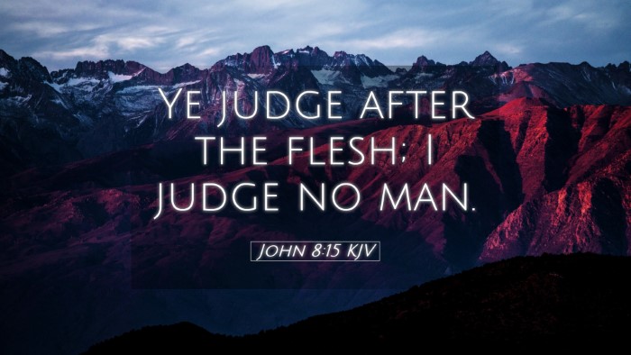 Picture 05 - John 8:15 KJV Desktop Wallpaper - Ye judge after the flesh; I judge no - Desktop Bible Verse Wallpaper