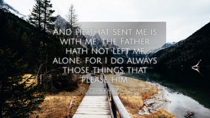 Picture 05 - John 8:29 KJV Desktop Wallpaper - And he that sent me is with me: the Father hath - Desktop Bible Verse Wallpaper