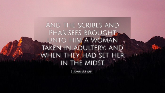Picture 05 - John 8:3 KJV Desktop Wallpaper - And the scribes and Pharisees brought unto him a - Desktop Bible Verse Wallpaper