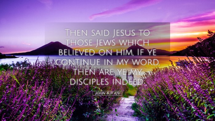 Picture 05 - John 8:31 KJV Desktop Wallpaper - Then said Jesus to those Jews which believed on - Desktop Bible Verse Wallpaper